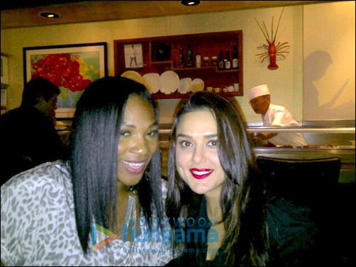Preity Zinta goes for dinner with Serena Williams