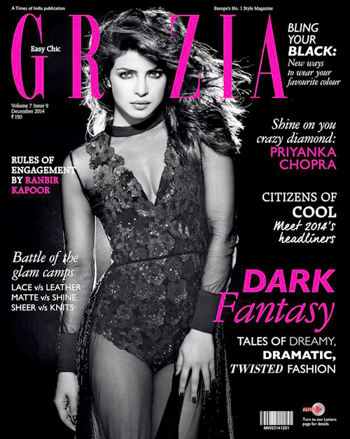 Check out: Priyanka Chopra sizzles in black on the cover of Grazia