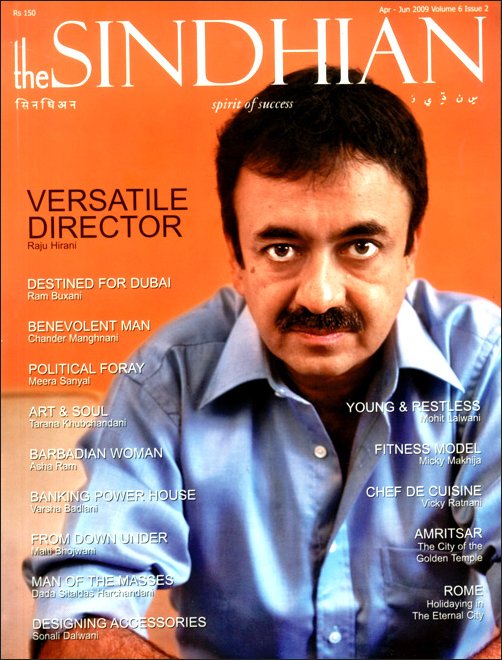 Rajkumar Hirani on cover of The Sindhian