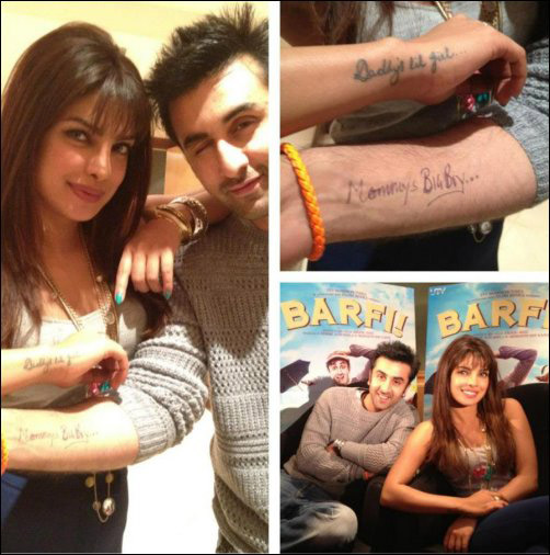 Ranbir gets fake tattoo done like PC : Bollywood News - Bollywood Hungama