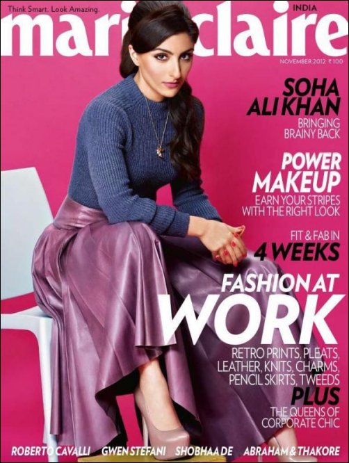 Soha at her classy best on cover of Marie Claire