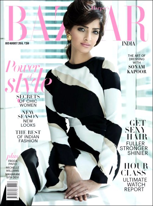 Check out: Sonam Kapoor on the cover of Harpers Bazaar