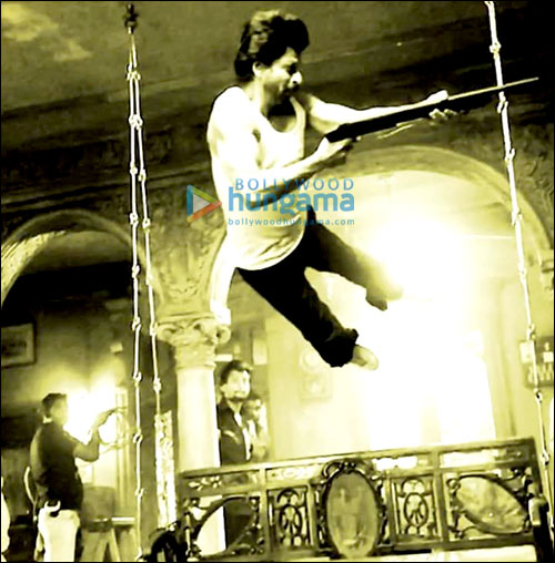 Check out: Shah Rukh Khan captured ‘Flying’ on the sets of Raees