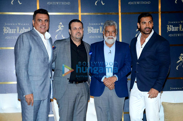 john abraham with his dad at the blue label event 3