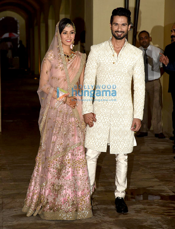 shahid kapoor and mira rajput pose for media post their wedding 2