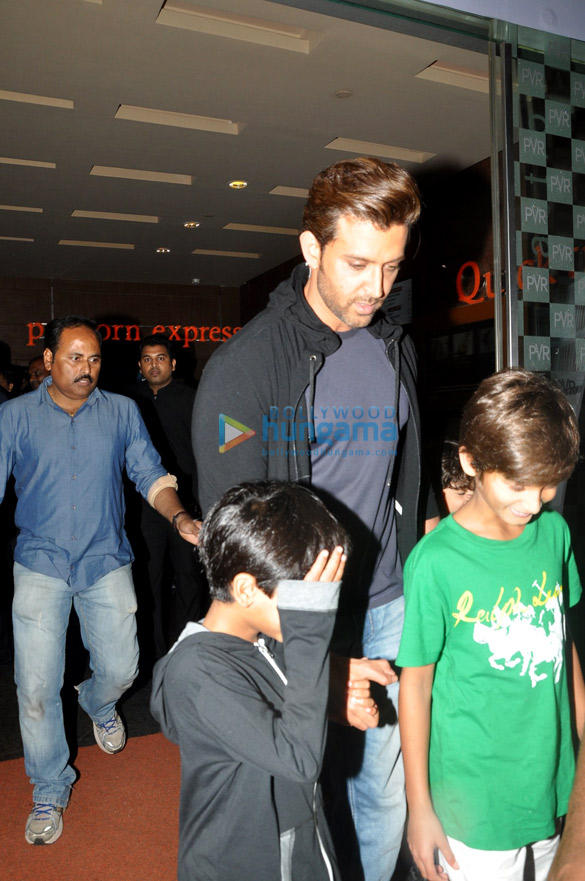 hrithik roshan snapped with kids post a screening of inside out 2