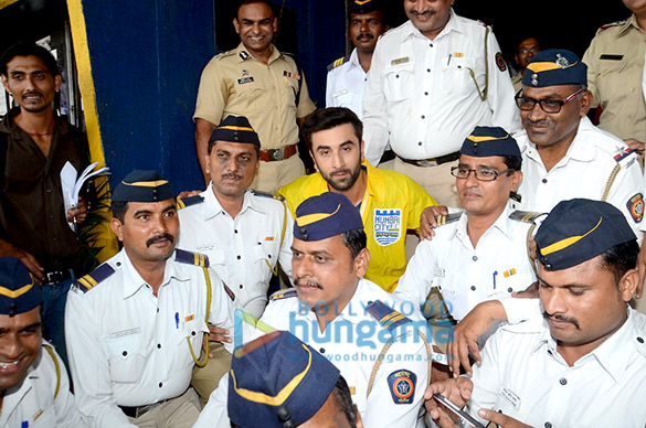 ranbir kapoor at mumbai city fc event with mumbai traffic police 6