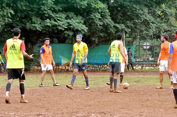 ranbir kapoor sachiin joshi snapped at football practice 6