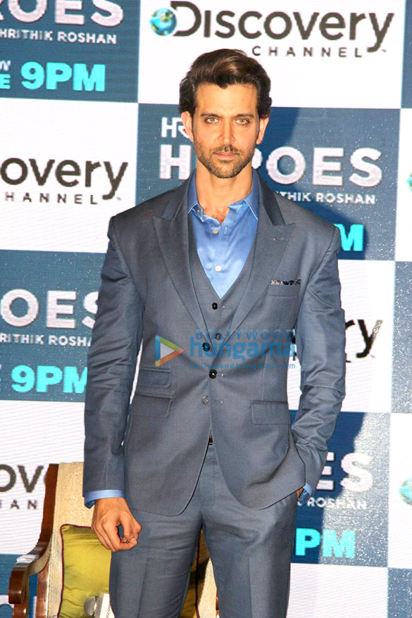 hrithik roshan at the launch of discovery channels new show hrx heroes 7