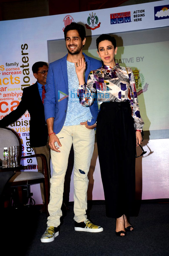 karisma kapoor sidharth malhotra support aios national diabetes eye screening clinic initiative 3