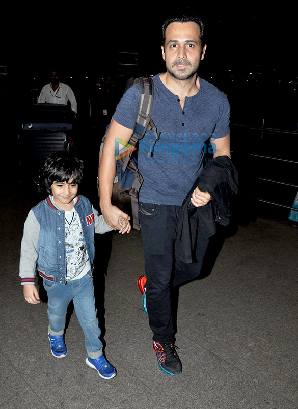 emraan hashmi snapped with family at international airport terminal 2