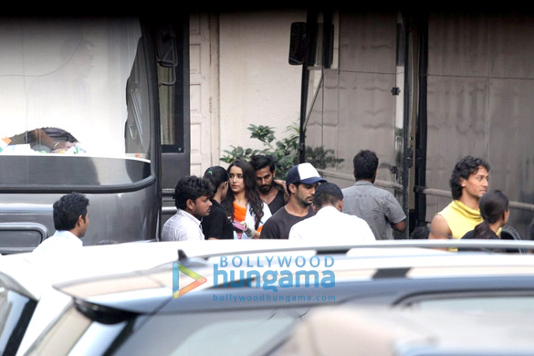 tiger shroff and shraddha kapoor snapped on the sets of baaghi 4