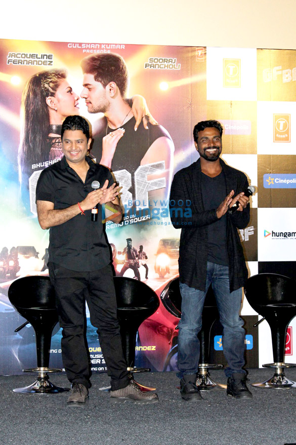 jacqueline fernandez sooraj pancholi at the launch of gf bf song 6