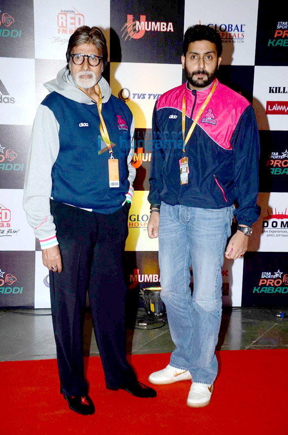 abhishek bachchan amitabh bachchan sushant singh rajput snapped at pro kabaddi league match in mumbai 2