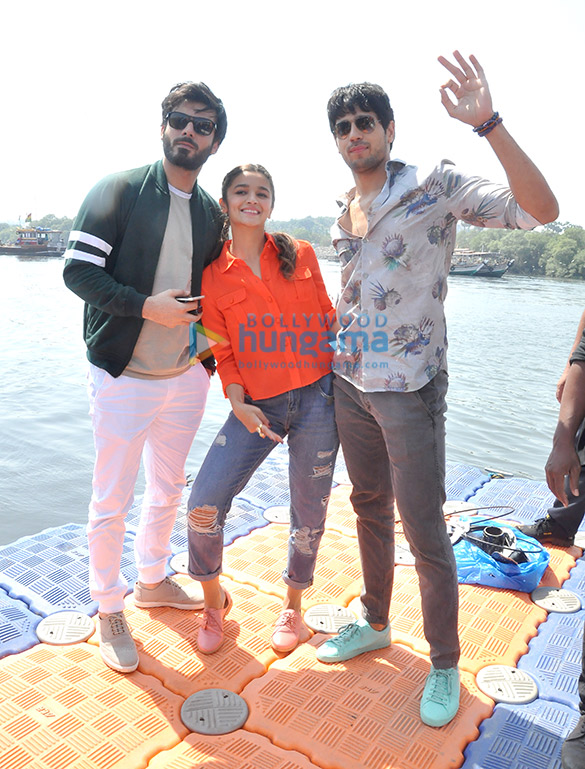 sidharth malhotra alia bhatt fawad khan snapped while taking a jetty to promote kapoor sons 3