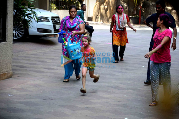 sanjay dutts kids snapped playing holi 7