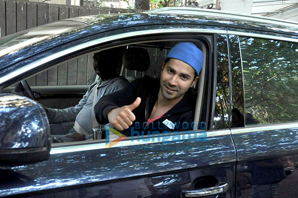 varun dhawan snapped post a dubbing session at sunny super sound 3