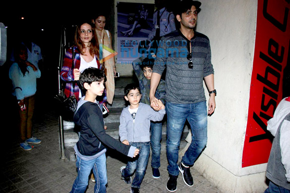 sussanne roshan zayed khan snapped with their kids at pvr juhu 3