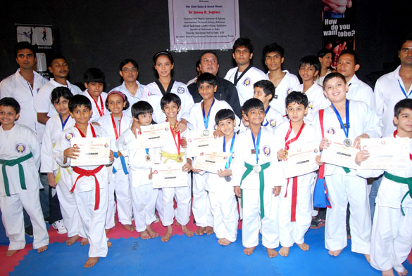 neetu chandra gets taekwondo second dan black belt 3
