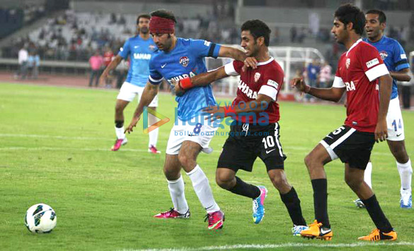 celebs play against the indian cricketers at the charity football match in delhi 5