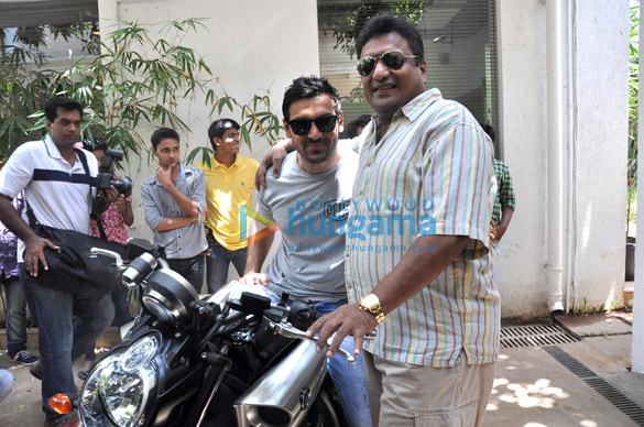 john abraham gifts his favourite bike to sanjay gupta 5