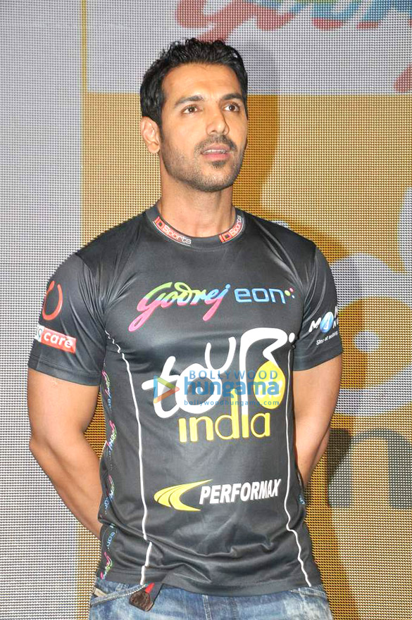 john at the launch of godrej eon tour de india 2013 6