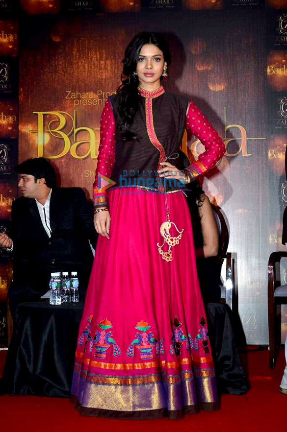 sara loren taaha shah at the launch of the film barkha 5
