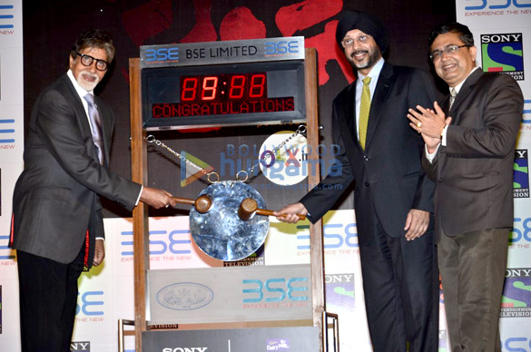 big b rings the opening bell of bse as a part of his tv serial yudhs promotions 2