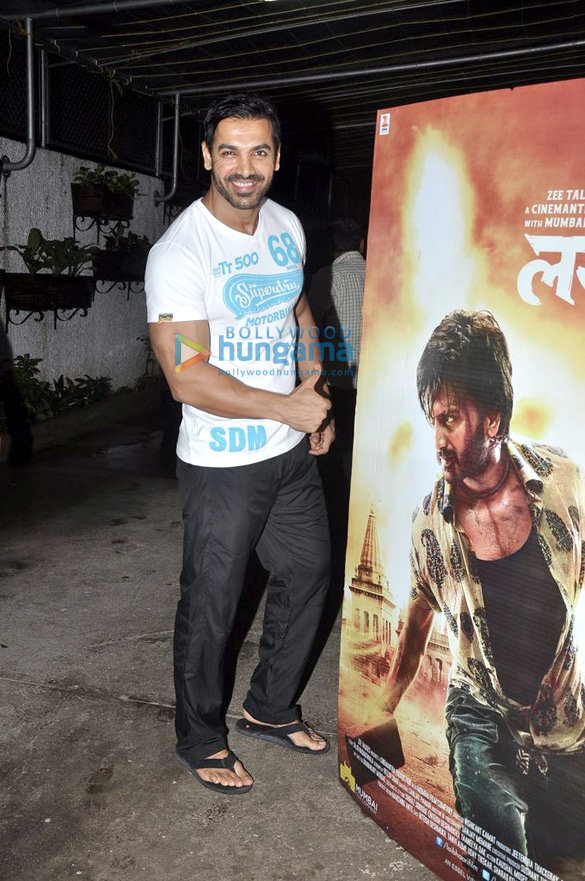 john abraham snapped at lai bhaari screening 6