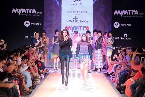 dia mirza sushmita sen walks at myntra fashion weekend 2014 5