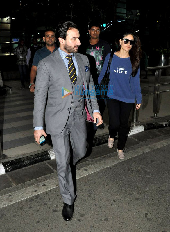 saif ali khan kareena kapoor khan aamir khan snapped while returning from delhi 4