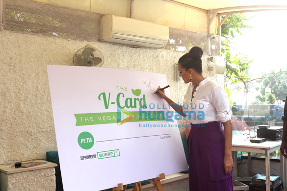 neha dhupia unveils petas the v card the vegan savings card 3