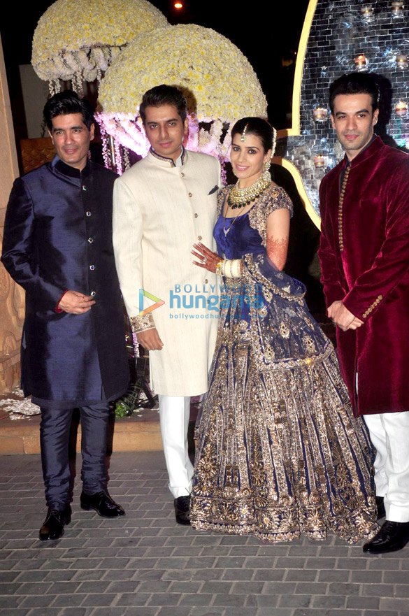 celebs grace riddhi malhotra tejas talwalkars wedding reception 3