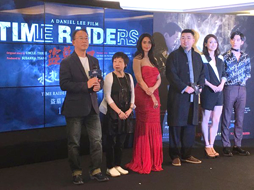 check out mallika sherawat attends press conference of time raiders at cannes 2