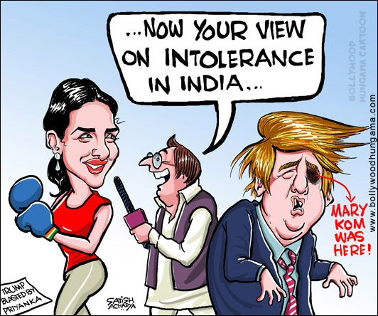 Bollywood Toons: Priyanka Chopra blasts Trump! - Bollywood Hungama