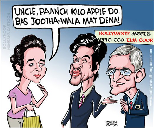 Bollywood Toons: Bollywood meets Apple CEO Tim Cook!