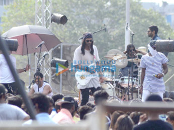 Farhan Akhtar, Arjun Rampal & Purab Kohli shoot a song for Rock On!! 2