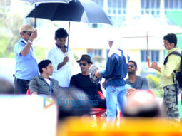 Farhan Akhtar, Arjun Rampal & Purab Kohli shoot a song for ‘Rock On!! 2’ at Gateway of India