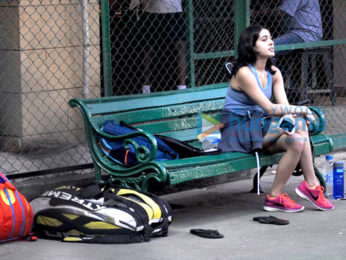 Saif Ali Khan snapped playing tennis with son Ibrahim Ali Khan & daughter Sara Ali Khan