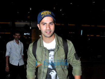 Varun Dhawan arrives back from Bangkok