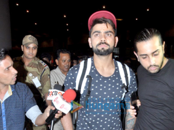 Virat Kohli snapped at the airport arriving from Delhi