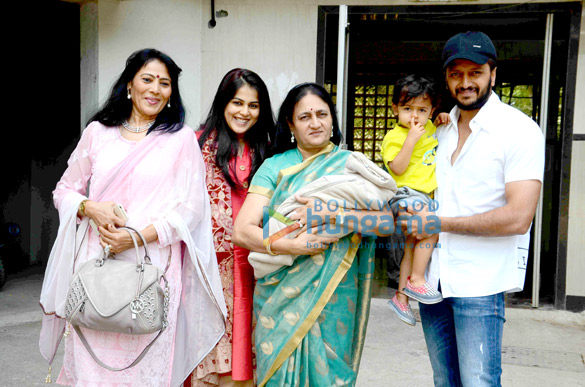Riteish Deshmukh & Genelia Dsouza  snapped with their new born baby boy