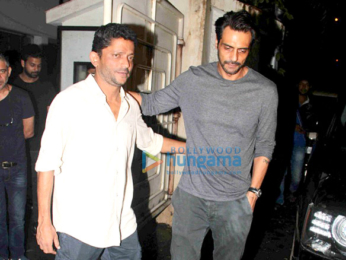 Arjun Rampal snapped with Nishikant Kamat post 'Madaari' screening