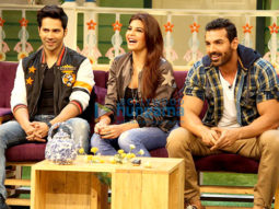 John Abraham, Varun Dhawan & Jacqueline Fernandez promote ‘Dishoom’ on sets of The Kapil Sharma Show