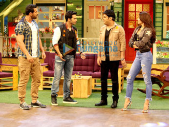John Abraham, Varun Dhawan & Jacqueline Fernandez promote 'Dishoom' on sets of The Kapil Sharma Show