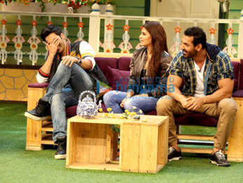 John Abraham, Varun Dhawan & Jacqueline Fernandez promote 'Dishoom' on sets of The Kapil Sharma Show