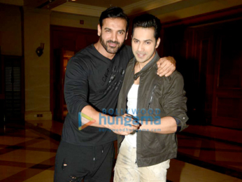 John Abraham & Varun Dhawan at 'Dishoom' promotions