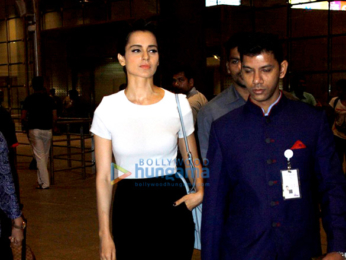 Kangna Ranaut arrives in Mumbai after the India Couture Week 2016 in Delhi