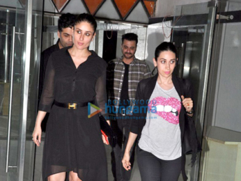 Kareena Kapoor Khan, Karisma Kapoor & Karan Johar snapped post dinner at Sanjay Kapoor's house