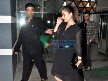 Kareena Kapoor Khan, Karisma Kapoor & Karan Johar snapped post dinner at Sanjay Kapoor's house